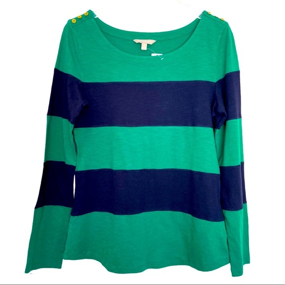 BANANA REPUBLIC Green n Blue Top Size Medium - Picture 6 of 6